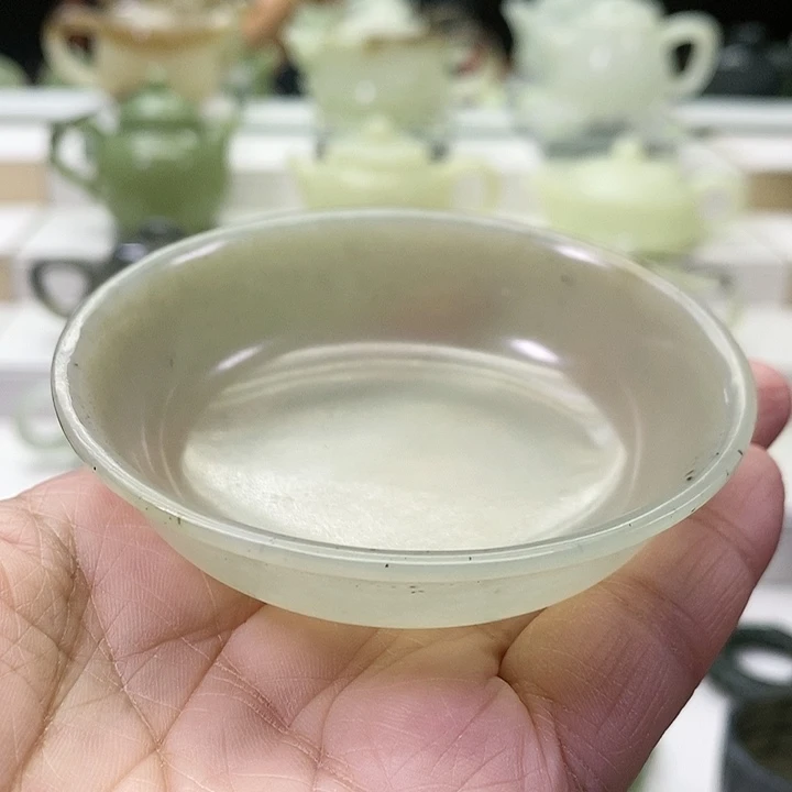 未镶嵌和田玉挂件茶碗75m l