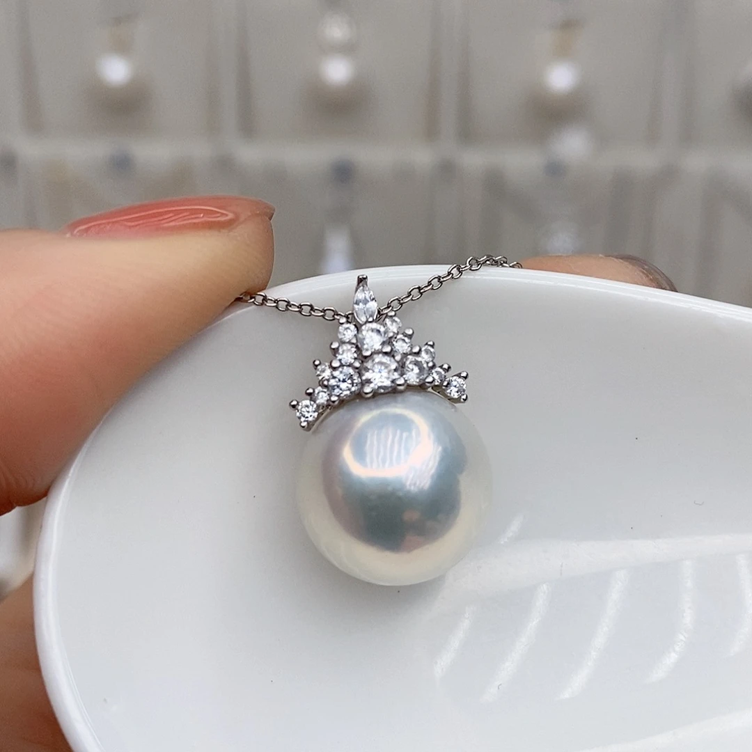 淡水珍珠颈饰银S925镶嵌