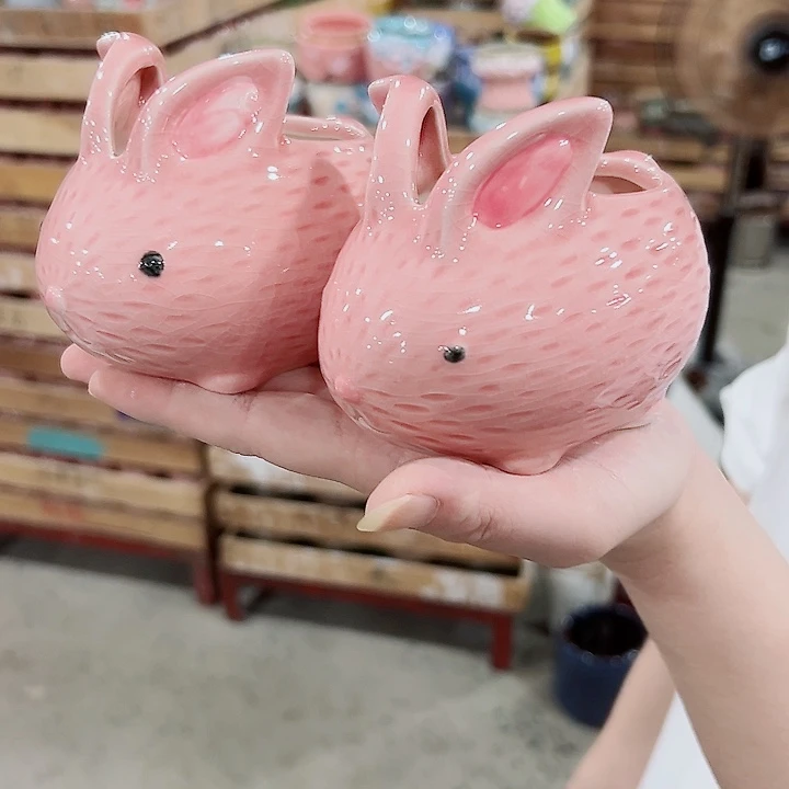 有孔.凑满10元发货多肉陶瓷花盆！