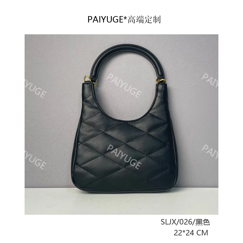 SLJX/026/黑色 Paiyuge高端订制女士手提单肩包斜挎包026