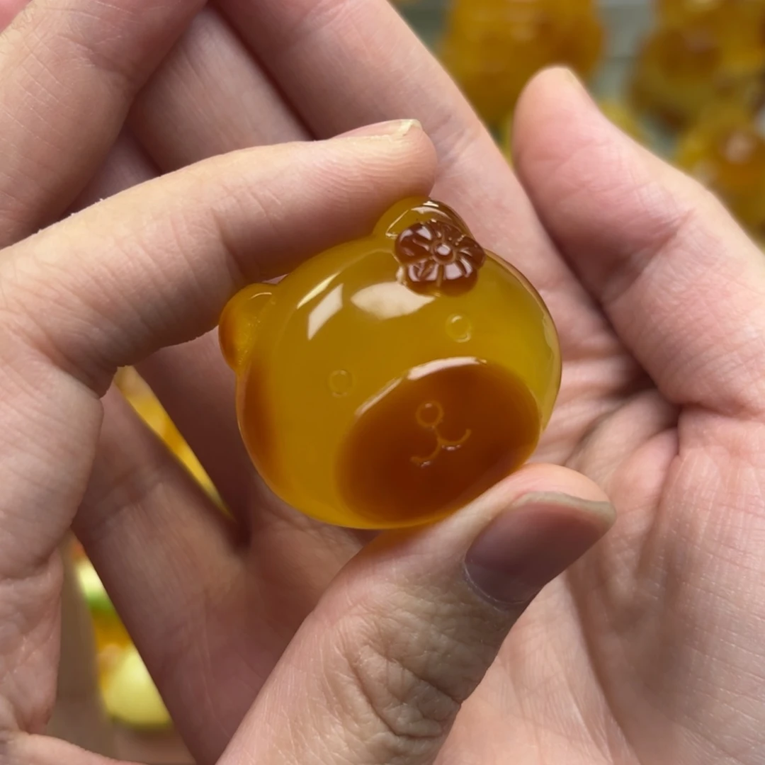 裸石蜜蜡未镶嵌蜜蜡吊坠打孔不退不换