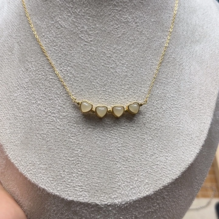 和田玉银S925镶嵌颈饰