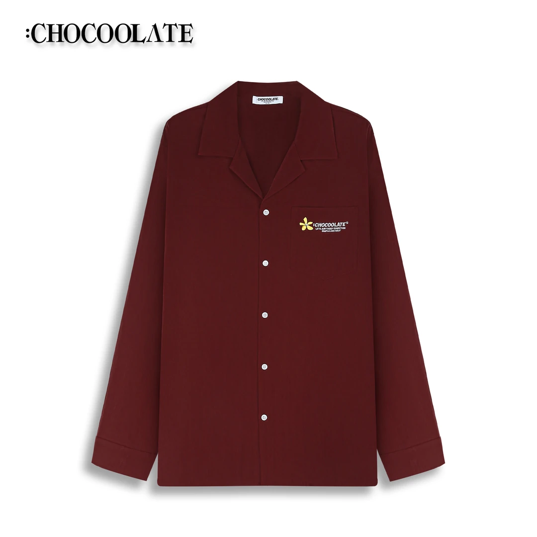 it：CHOCOOLATE情侣款刺绣小西装领长袖衬衫+CCLSTXKL63510