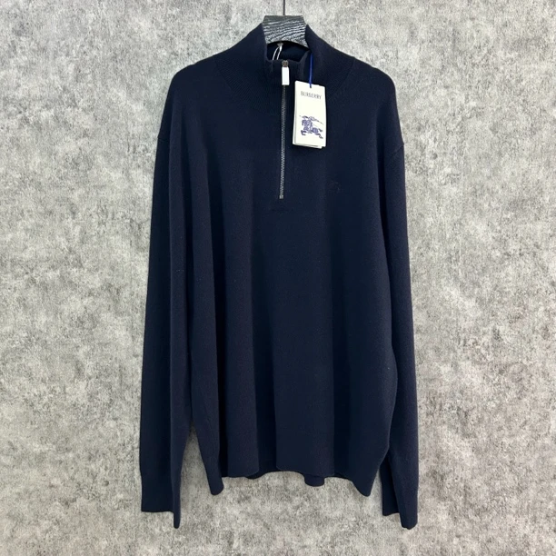 未使用 BURBERRY/博柏利 Burberry藏蓝色羊绒上衣