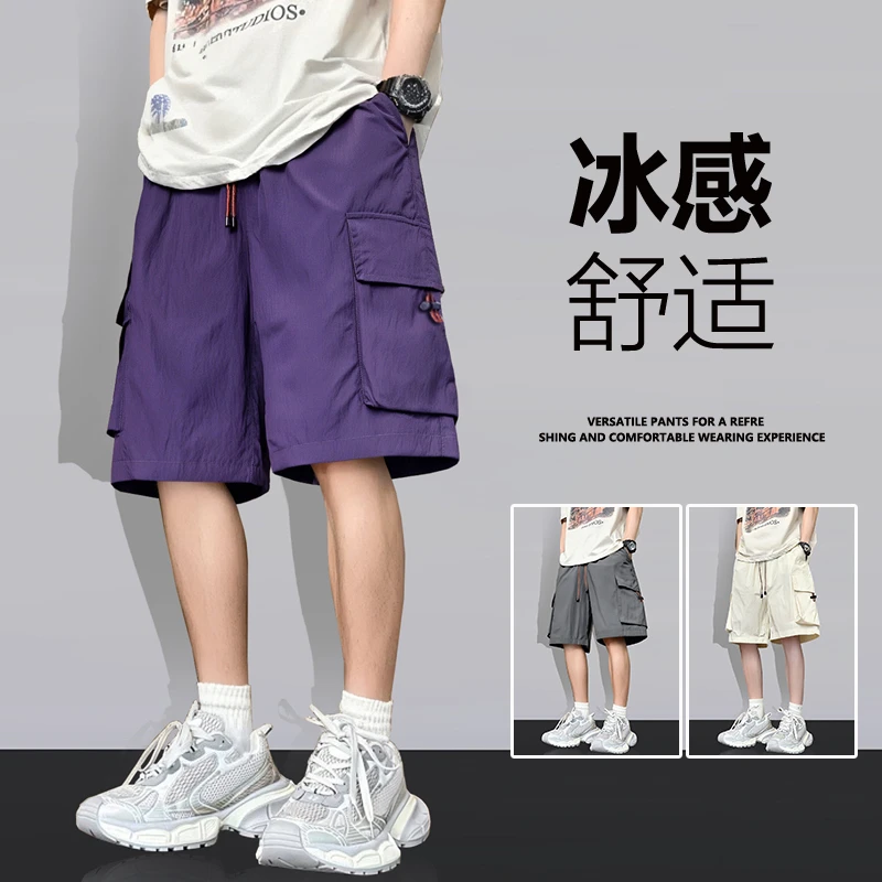 699情侣款夏季五分裤松紧腰短裤宽松多色潮流外穿休闲裤男青少年