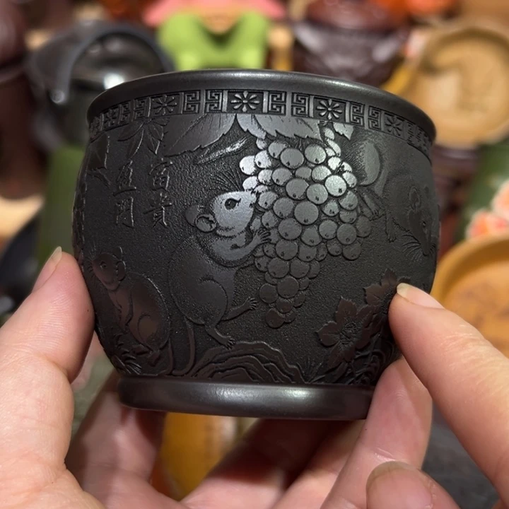 茶杯紫砂宜兴紫砂主人杯