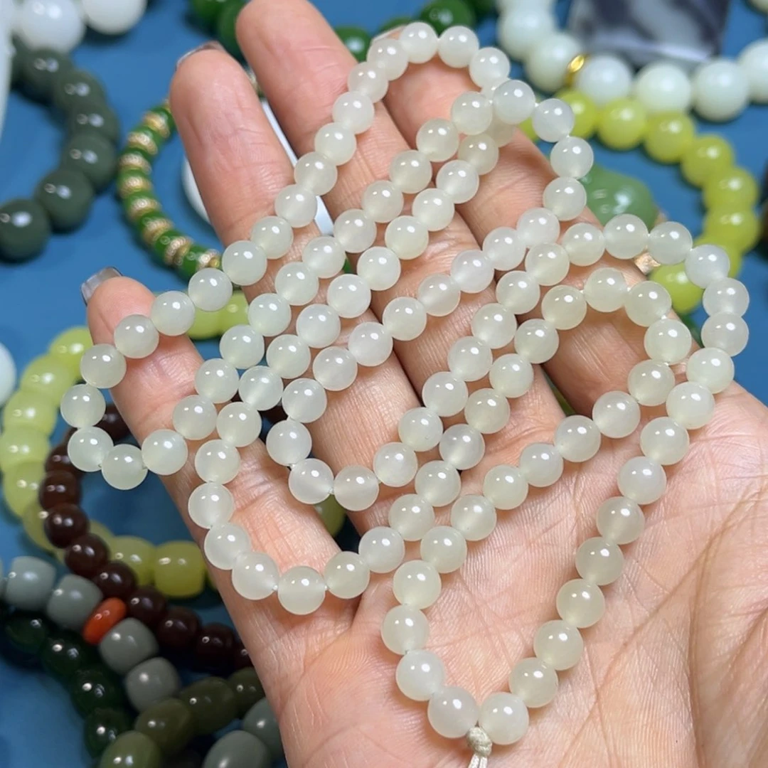 和田玉手串未镶嵌