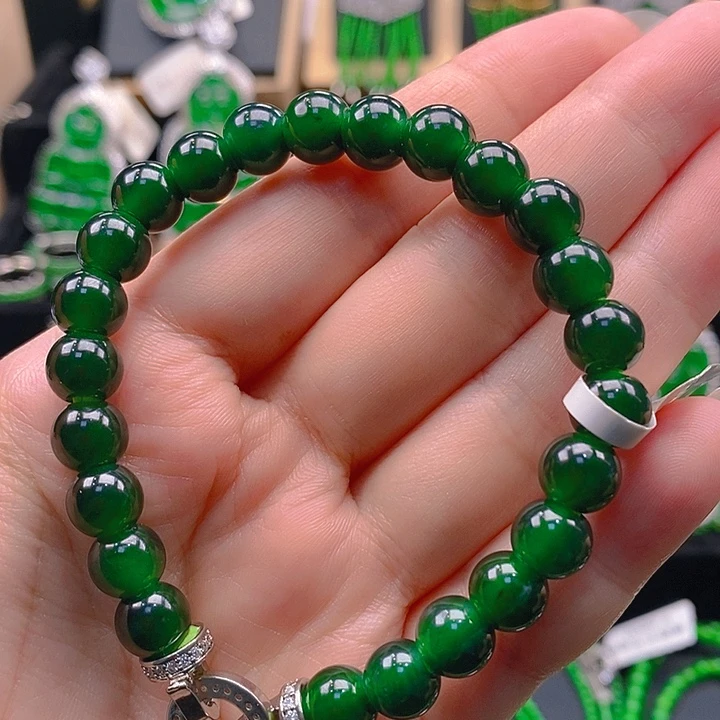 翡翠未镶嵌手链24655886