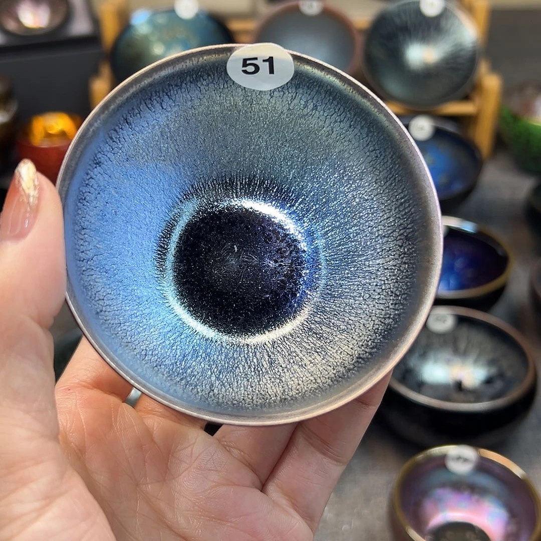 茶盏薄胎银豪束口