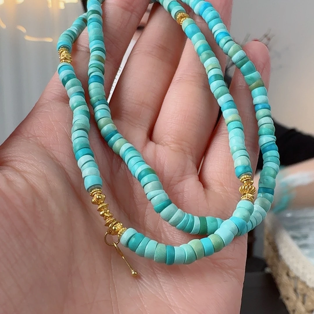 绿松石18K金镶嵌珠宝奇石