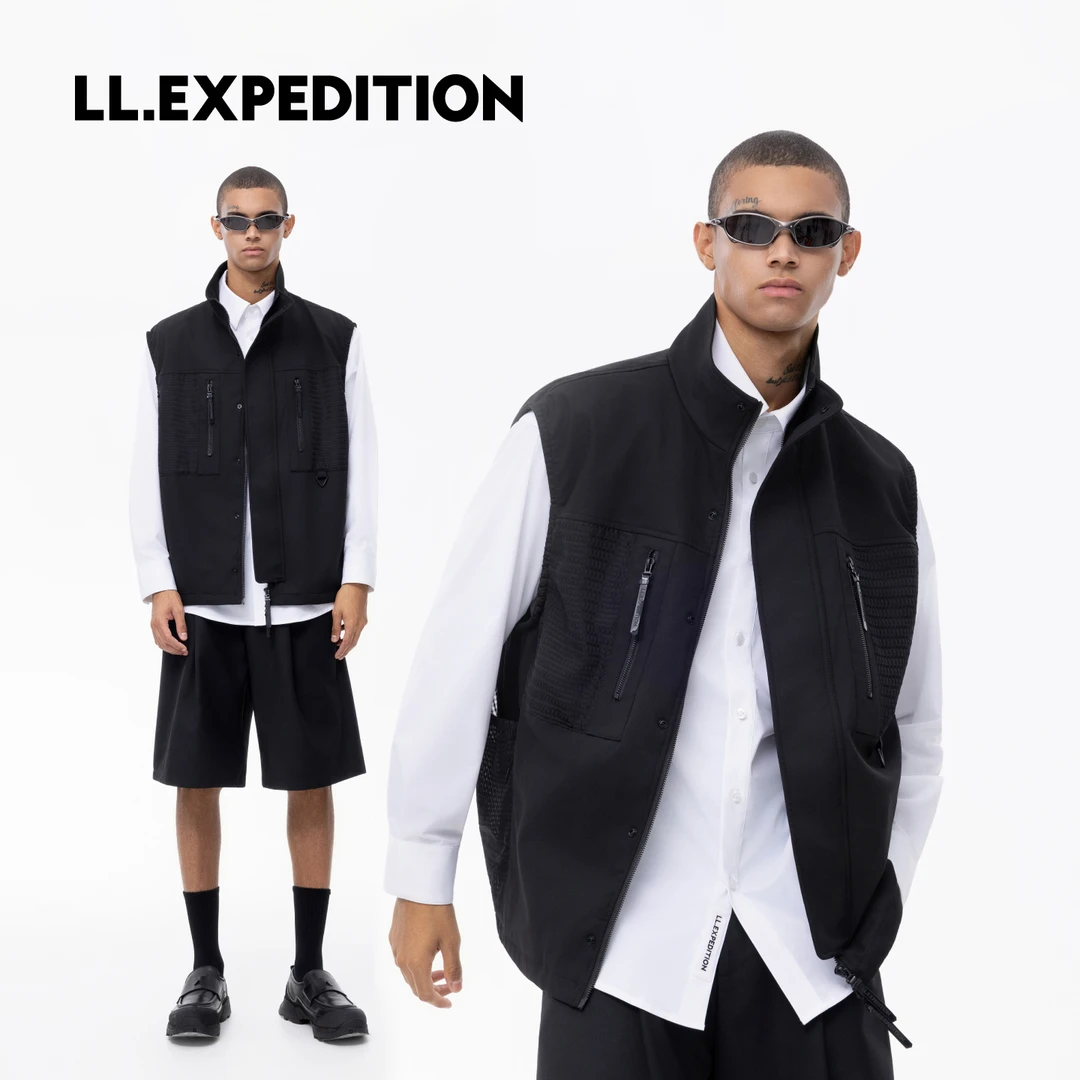 【网布拼接】LLEXPEDITION城市机能通勤外套2025年新款简约休闲马甲