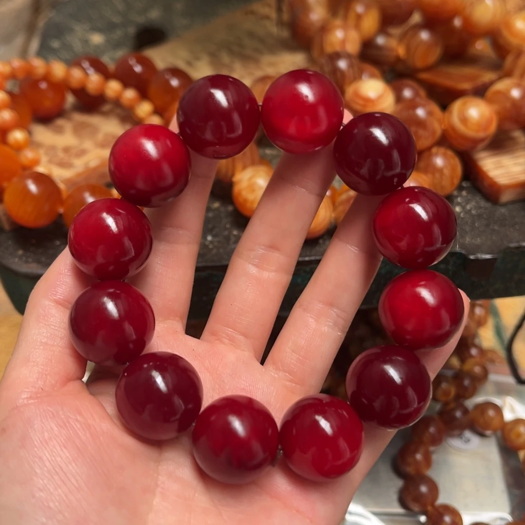 自***信手串/手链松木（琥珀木）2.1红色包浆