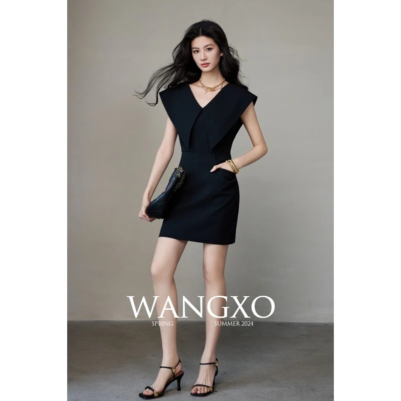WANGXO【赫本裙】复古连衣裙 230735S-1