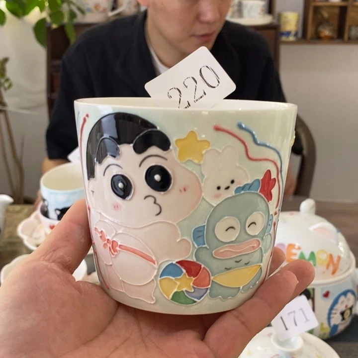 瓷片景德镇釉下彩手绘