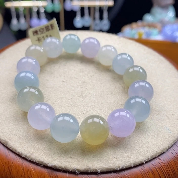 翡翠吊坠(不含链)未镶嵌翡翠糖果色手串卡11+