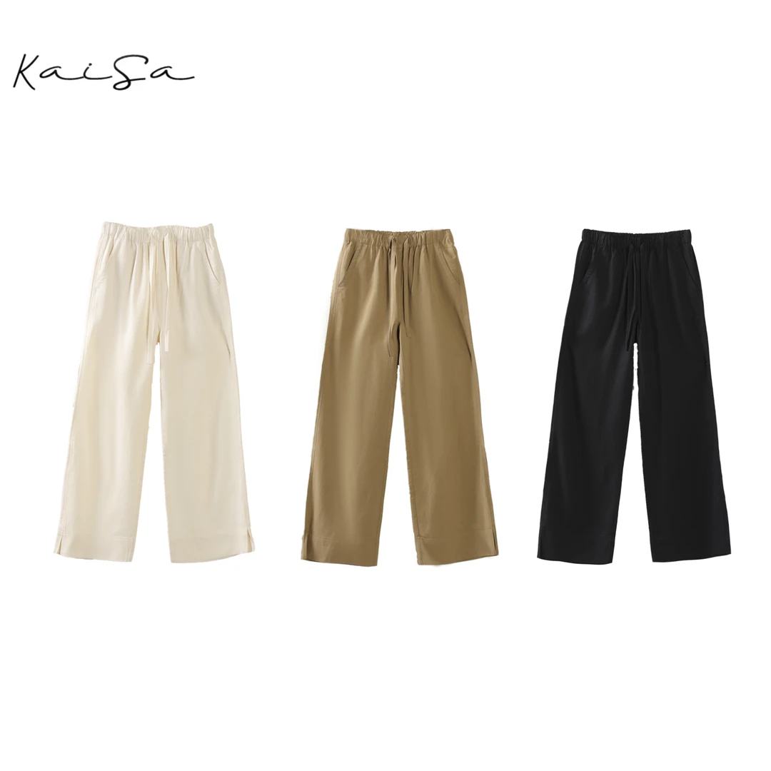 【远行】显瘦有型莱赛尔亚麻休闲裤直筒裤