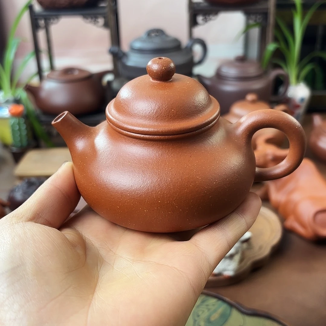 茶壶紫砂容天红降坡170cc
