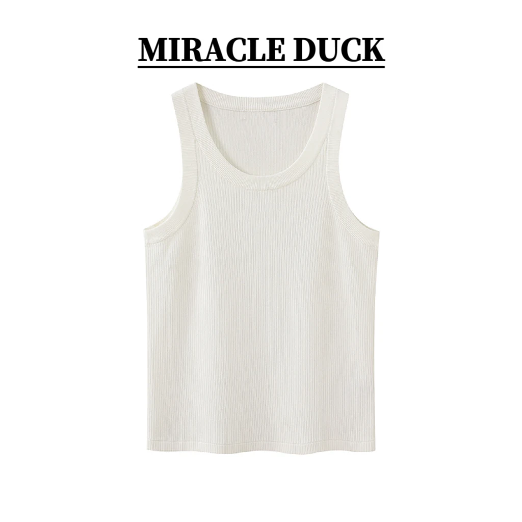 【可可澜黛】冰丝针织背心百搭女士极简风外穿圆领C1542