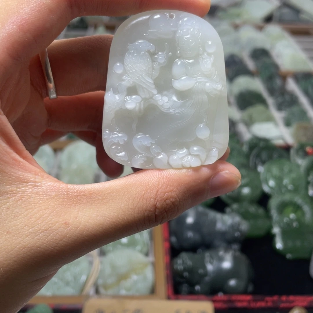 和田玉未镶嵌颈饰21