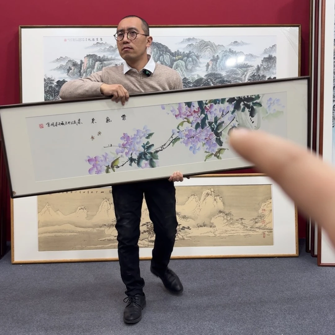 国画带框绘画160/45尺寸