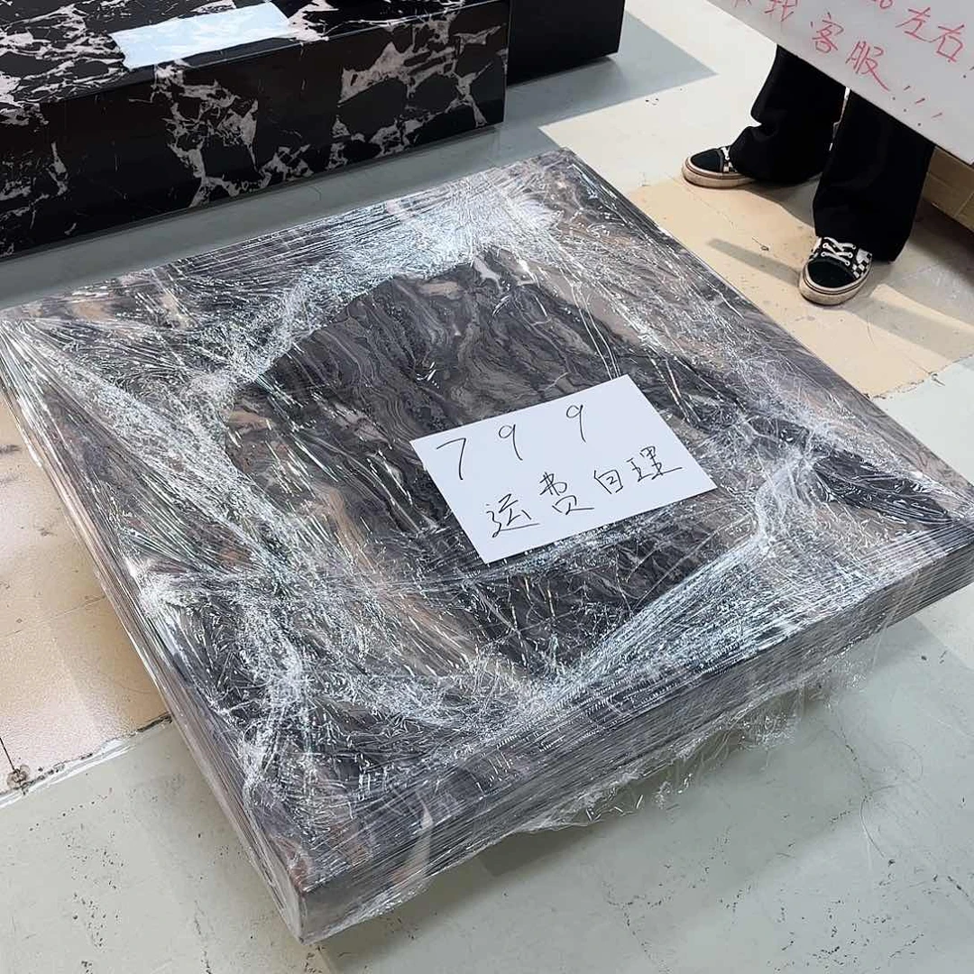 大理石悬浮盒子茶几 运费自理