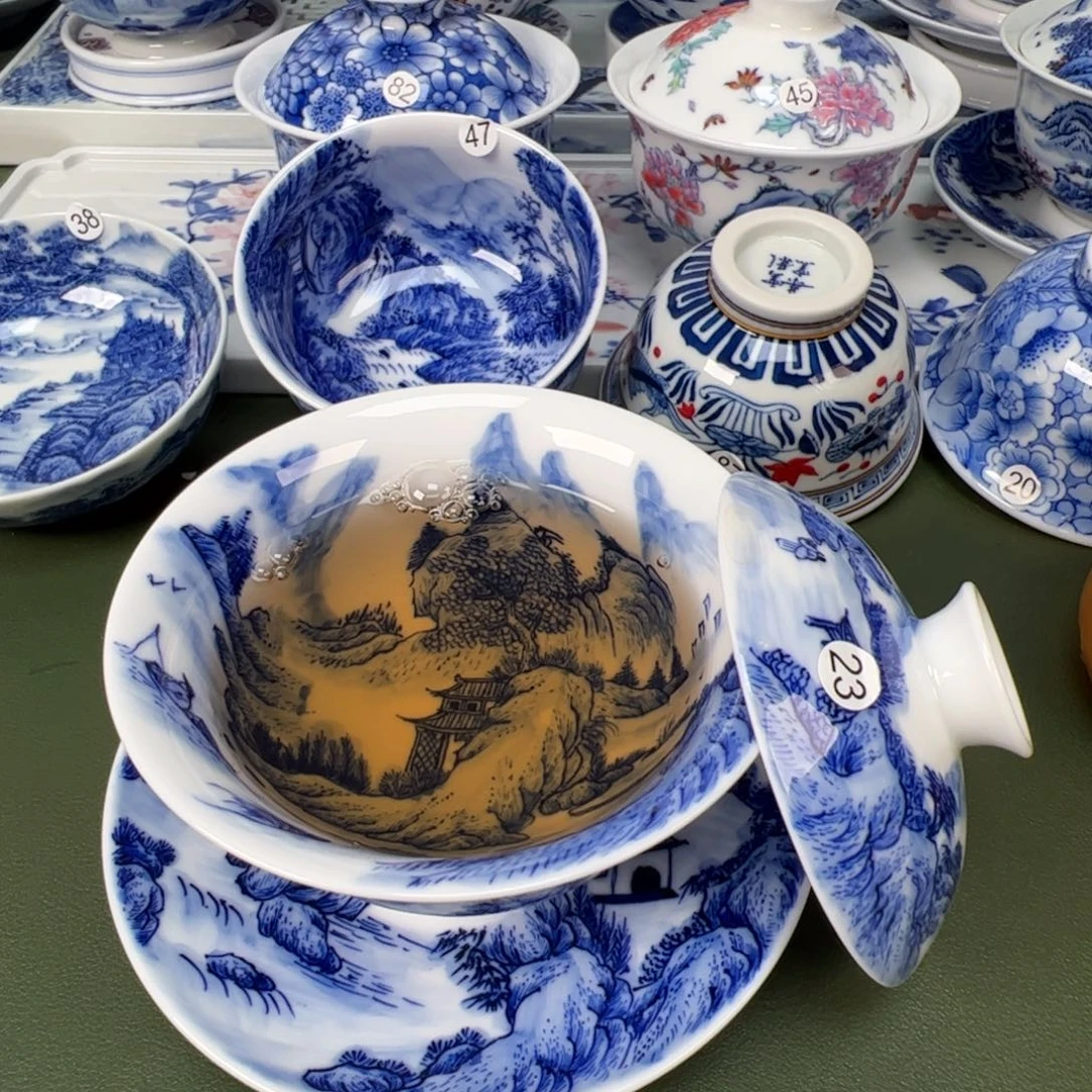 景德镇纯手工纯手绘茶具木木23