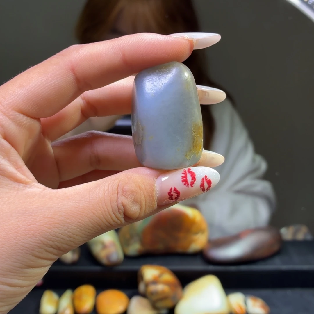 和田玉未镶嵌挂件44.5