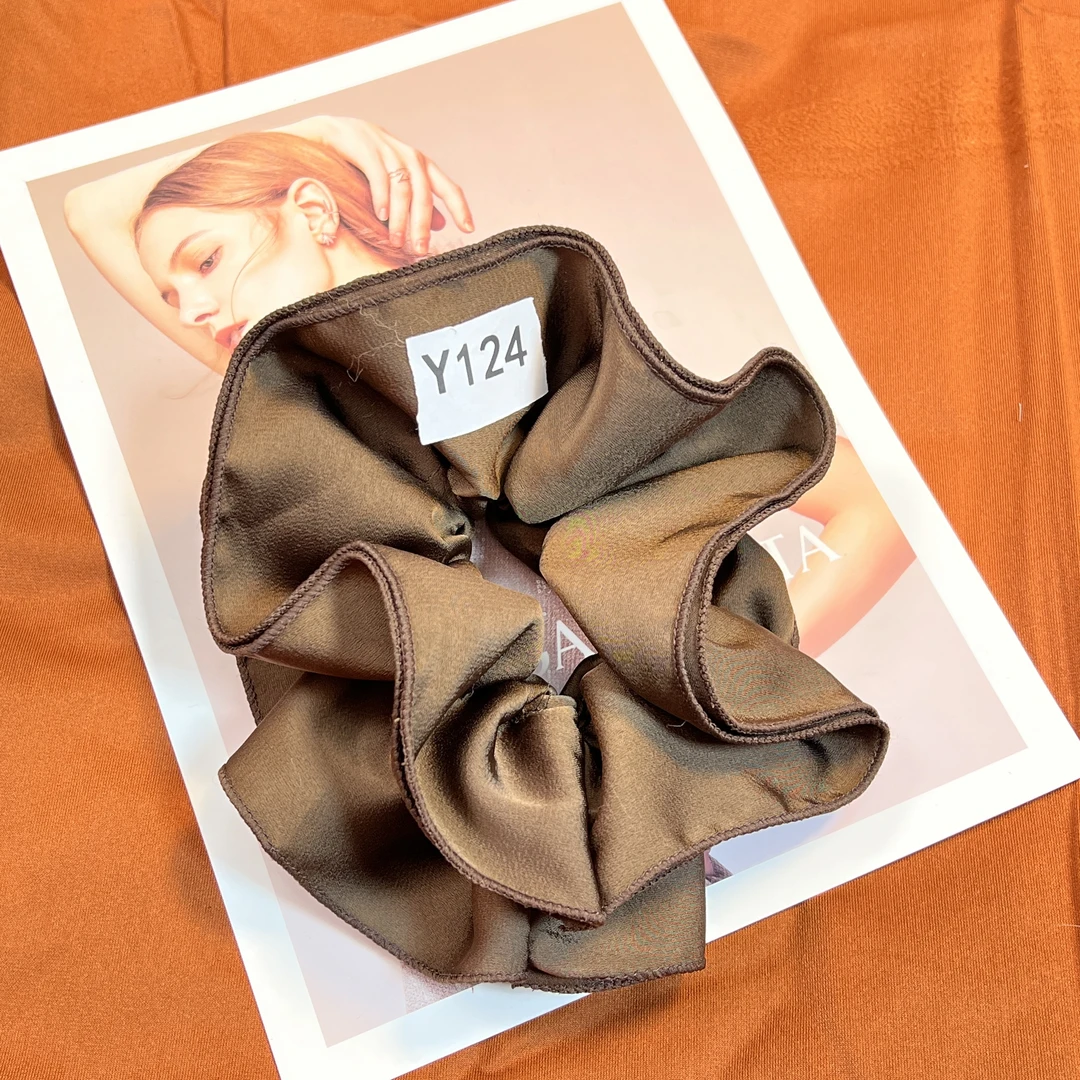 Y124醋酸亲肤缎面多层小蛮腰发圈