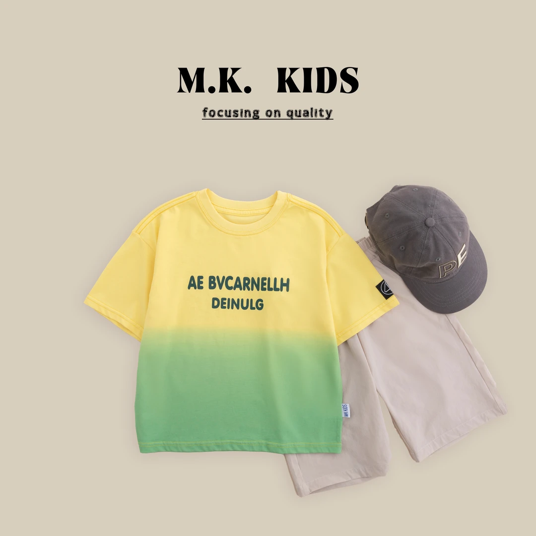 现货【牛油果】童装男童中大童儿童短袖T恤夏季2024新款潮流XK80272