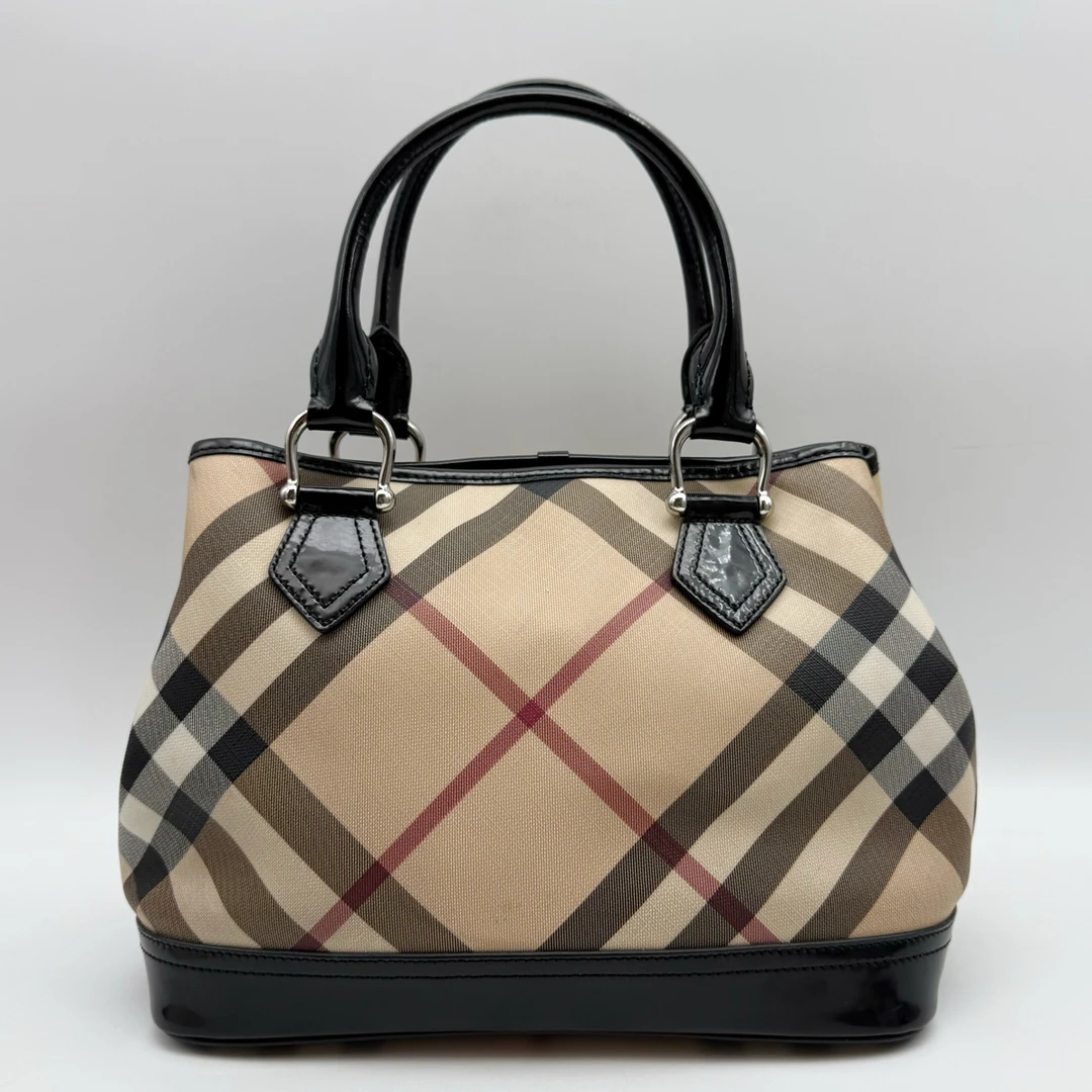 95新 BURBERRY/博柏利 格纹手提包