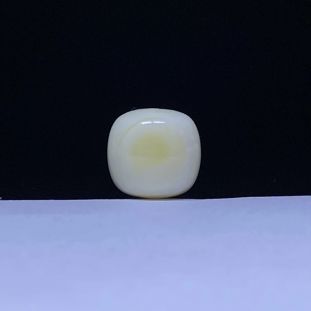 瓷白蜡眼纹妖高品蜜蜡老型单珠14mm文玩配饰