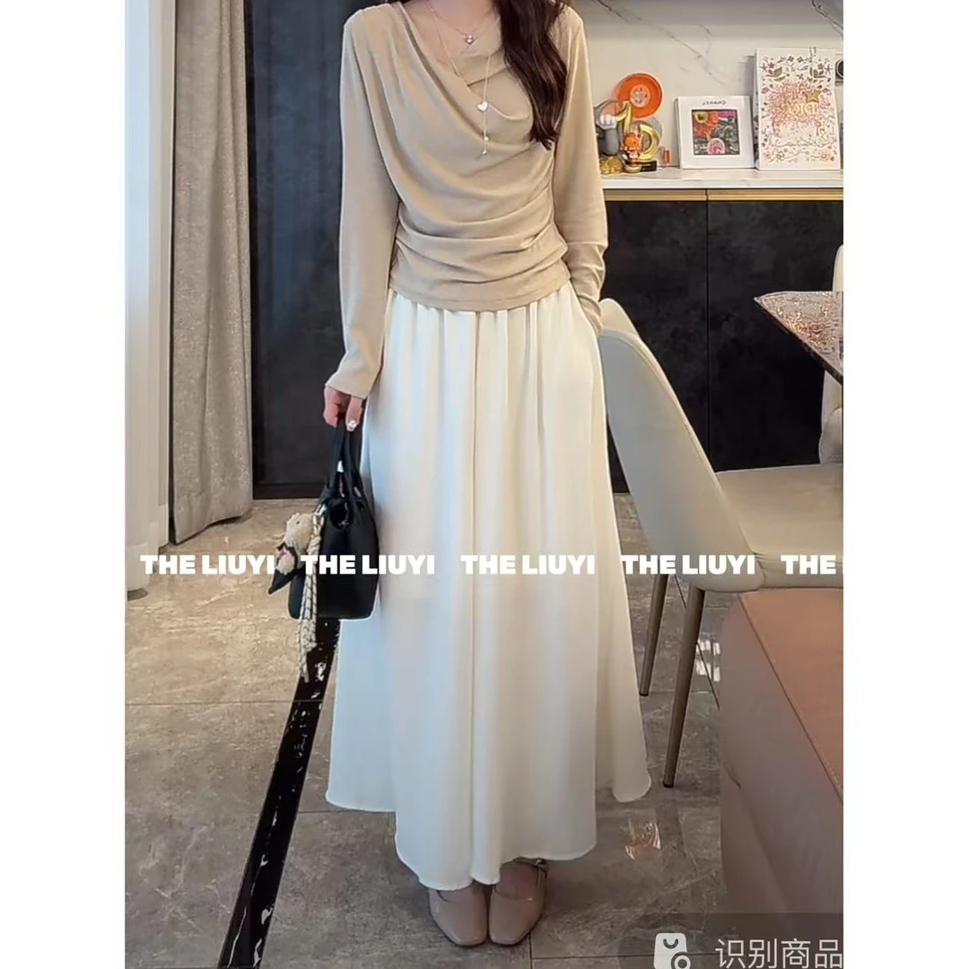 【LIUYI】飘飘裤~夏季高腰阔腿垂感裙裤53127