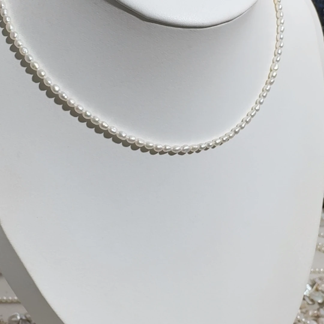 颈饰银S925镶嵌淡水珍珠