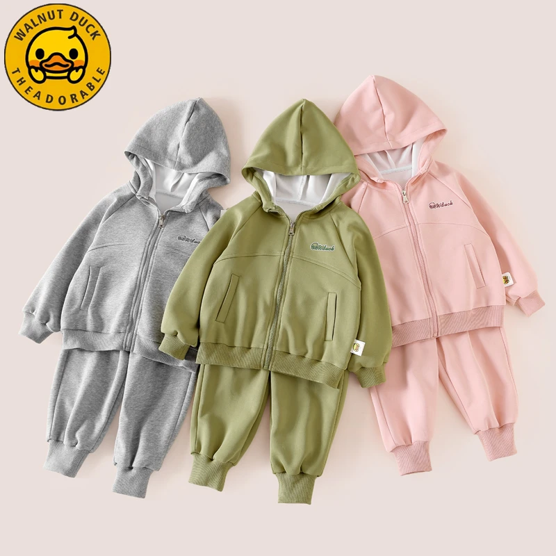 小黄鸭儿童春款童装两件套新款休闲运动套装XT529-AM