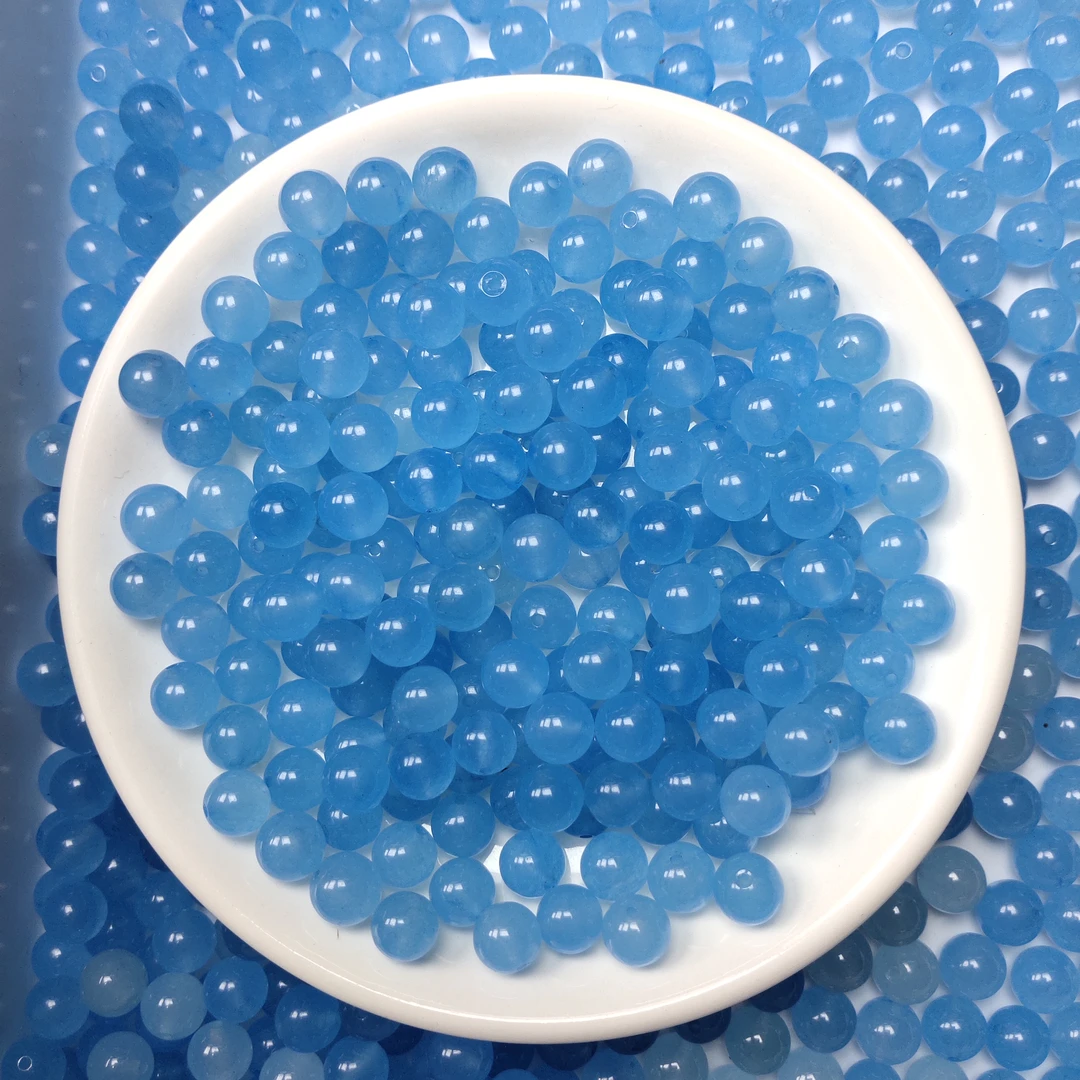 【散珠批发】W416海蓝宝8MM*15颗