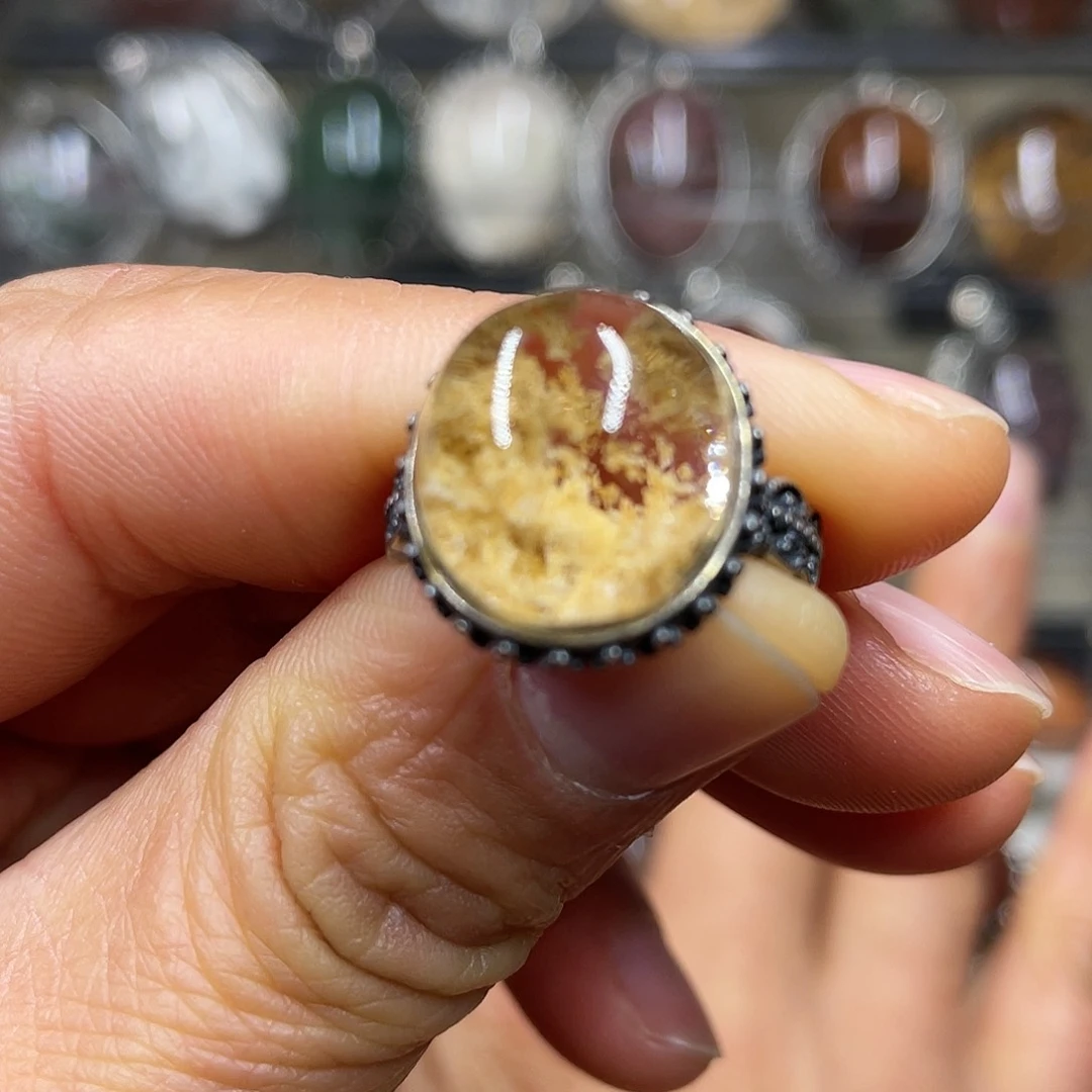 【闪购商品】水晶珠宝半成品银S925镶嵌戒指
