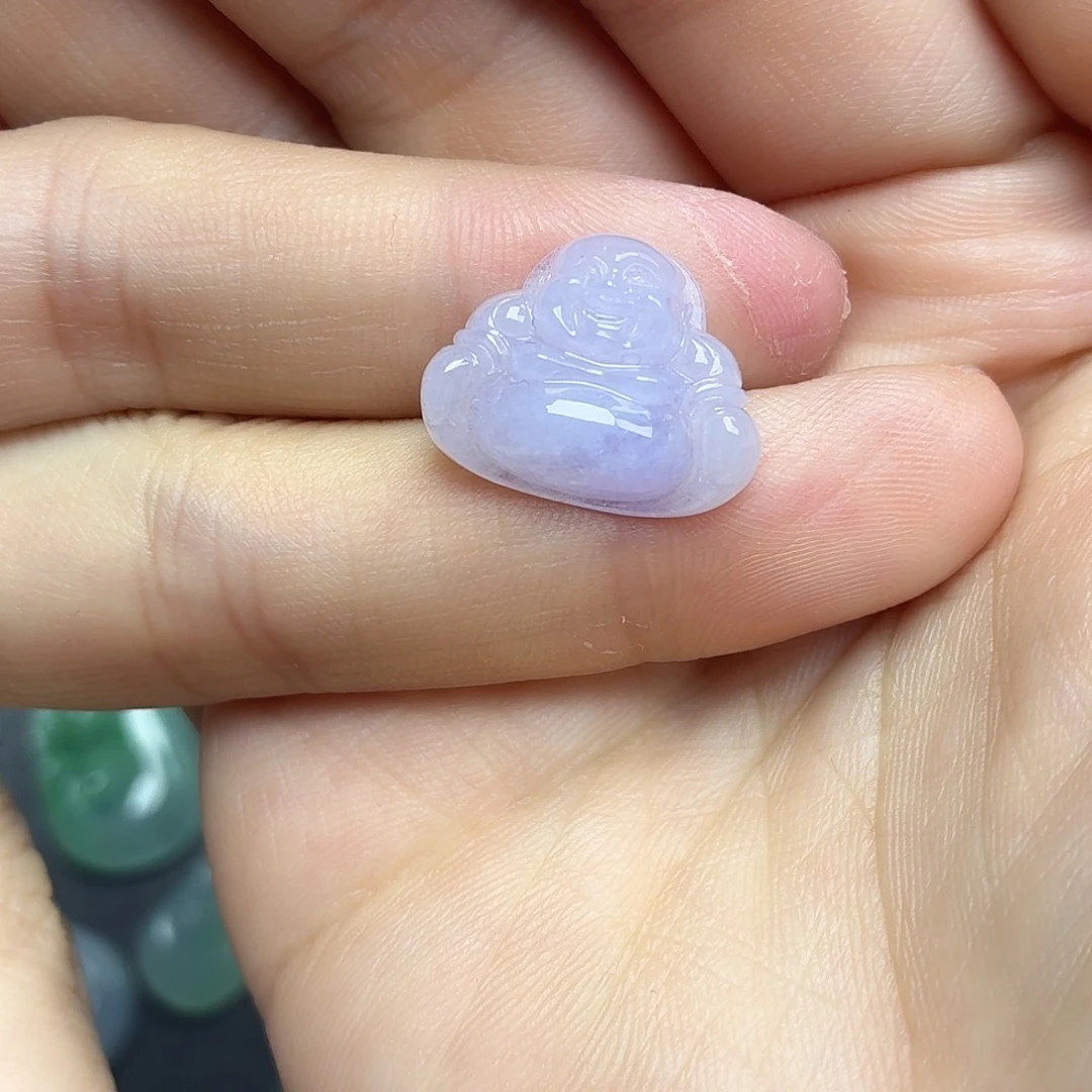 翡翠未镶嵌颈饰紫佛
