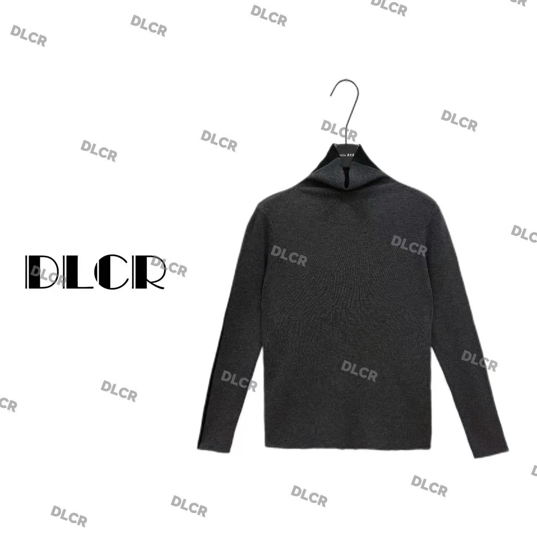 DLCR【大琳】2025秋冬款休闲气质正反两穿双色内搭针织衫