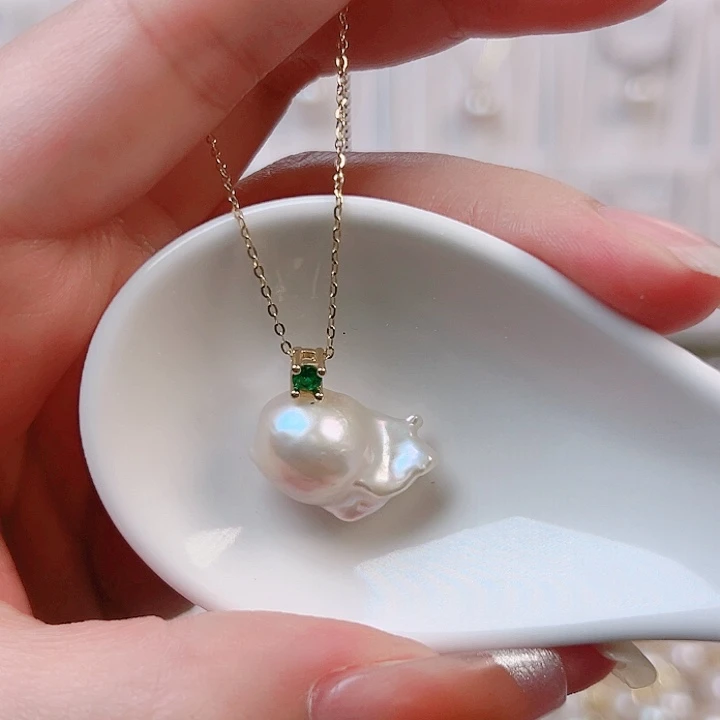 银S925镶嵌耳坠淡水珍珠