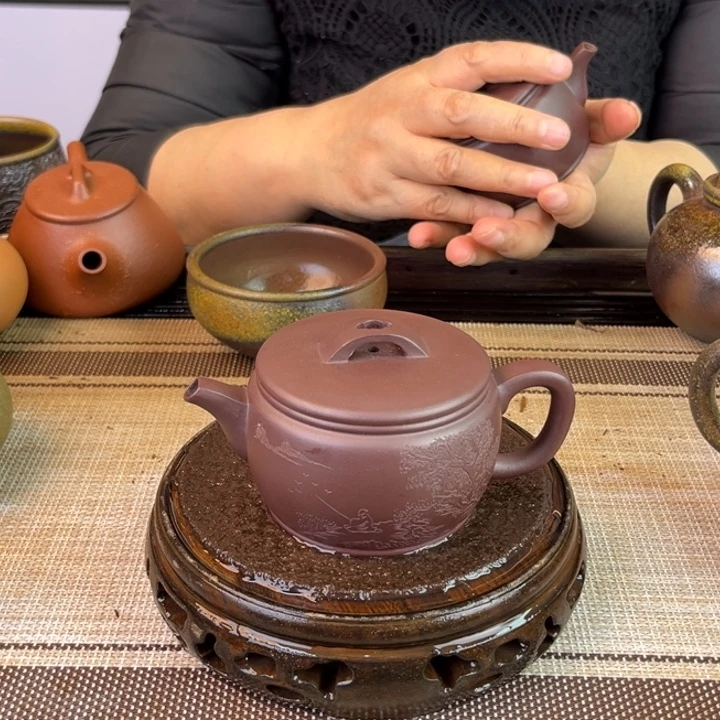 茶壶紫砂紫泥150cc