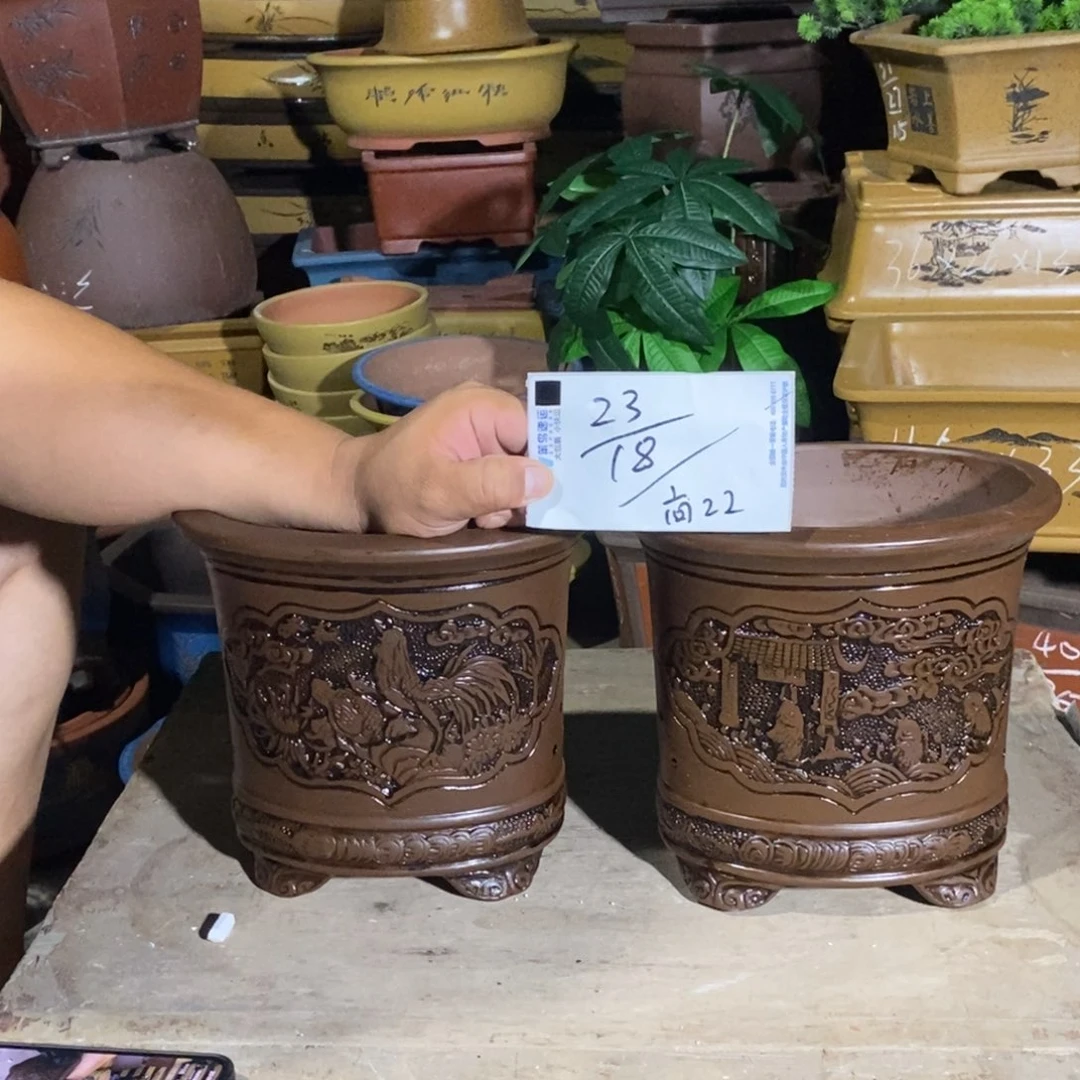 紫砂花盆紫砂紫砂