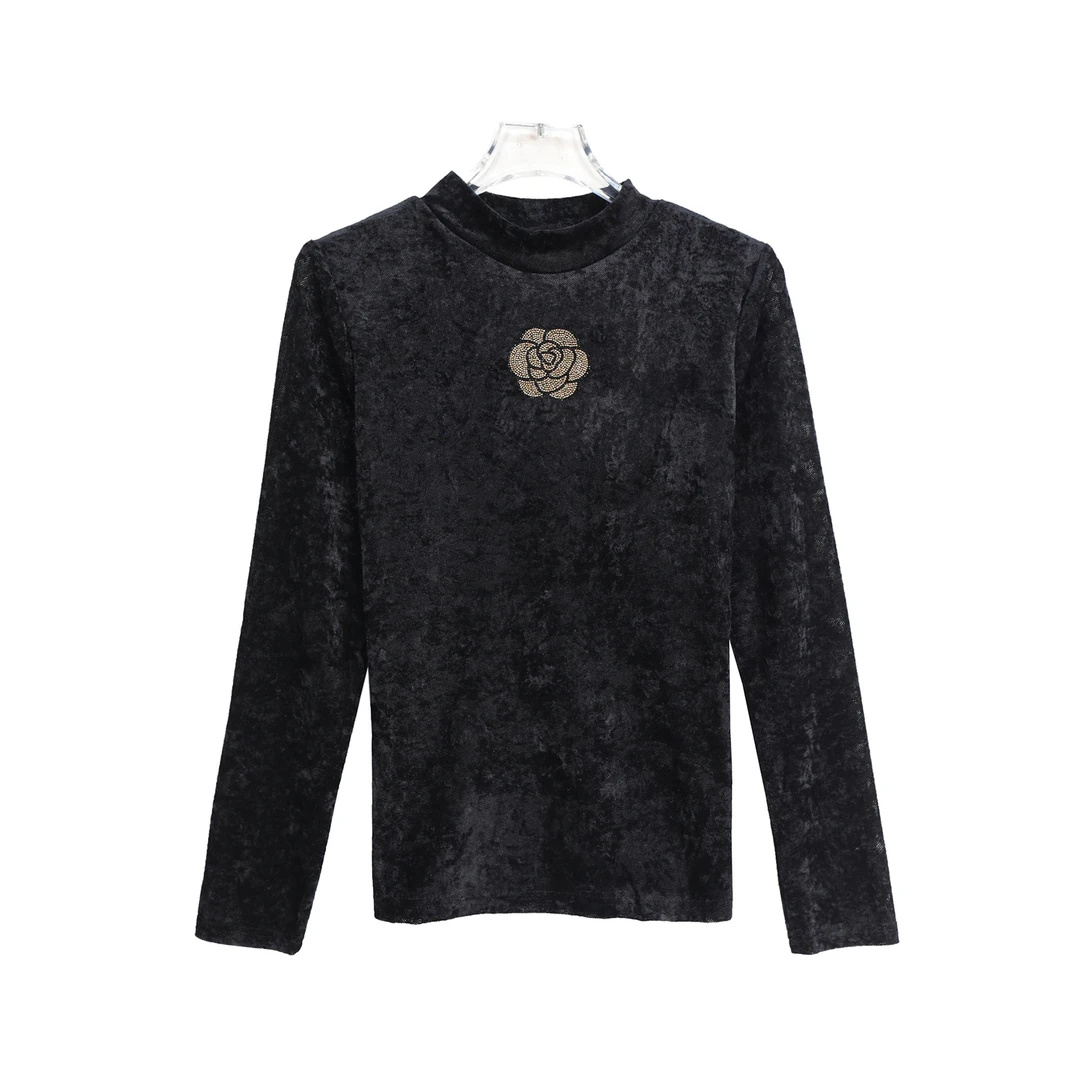 新款百搭气质减龄长袖修身小众长袖针织衫S4942