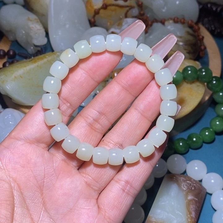 和田玉未镶嵌挂件青****h