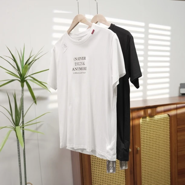 【J】潮牌男女时尚百搭休闲潮流T恤 00118【白色】-00111【黑色】