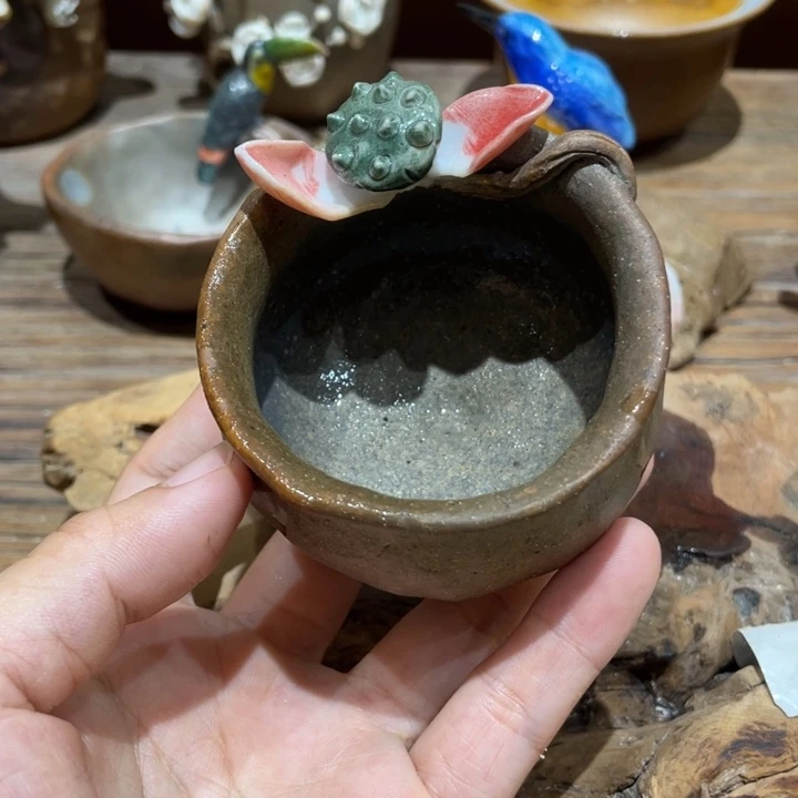 手工制作陶瓷茶具茶杯青蛙