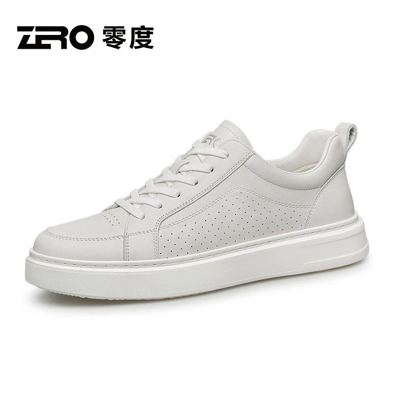 【25年新品】ZRO零度时尚百搭真牛皮男士休闲板鞋低帮韩版潮鞋51382