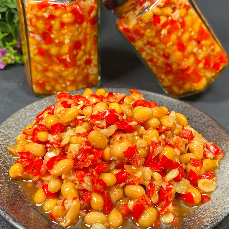竹乡飘飘黄豆酱辣椒酱香辣软糯不油清爽拌饭拌面开胃下饭菜即食