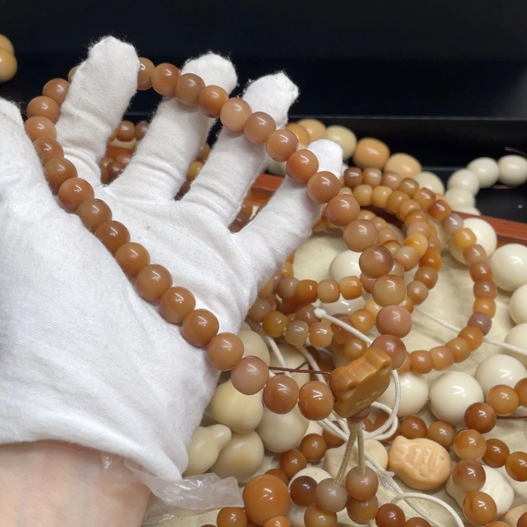 菩提根/象牙果吊坠11+干磨玉化紫皮胖苹果手持998