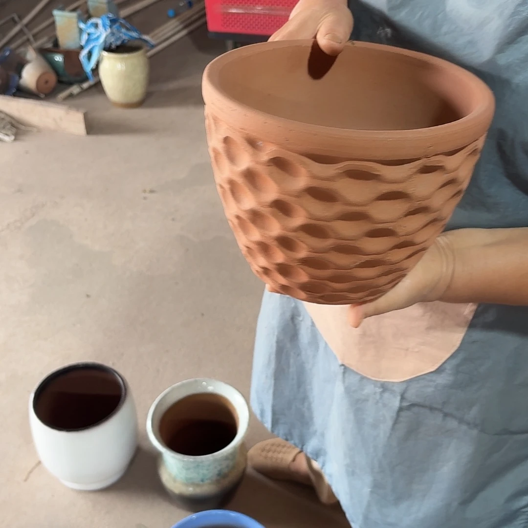 紫砂花盆口21高16