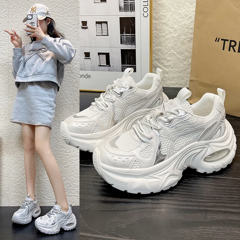 2025-30【天空之境】达思图老爹鞋新款厚底网面透气休闲运动鞋百搭